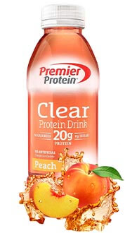 Image of Premier Protein® Peach Clear Protein Drink Package