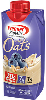 Image of Premier Protein® 20g Protein & Oats Shake, Blueberries and Cream Package