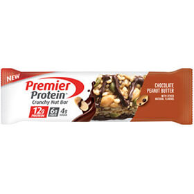 Image of Premier Protein® Crunchy Nut Bar, Chocolate Peanut Butter, 1.55 oz. (10 Count) Package