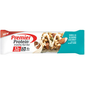 Image of Premier Protein® Crunchy Nut Bar, Vanilla Almond Coconut, 1.65 oz. (10 Count) Package