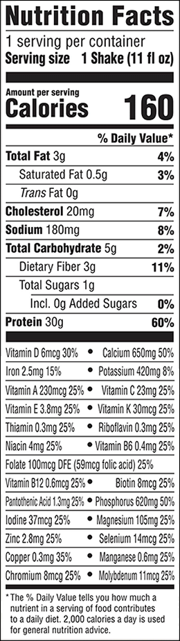 Premier Protein Vanilla Milkshake Powder Nutrition Facts