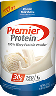 Premier Protein® Vanilla Milkshake 100% Whey Powder - Click for More Information